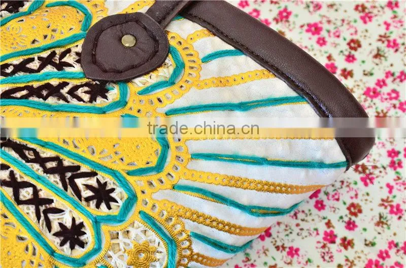 2016 new designer straw beach bag fashion women's bag summer beach hand bag
