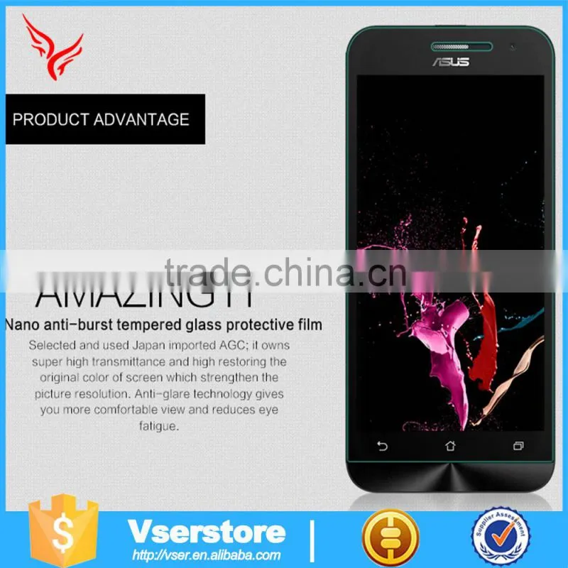 Factory supply smartphone accessories 9H 0.3mm 2.5D tempered glass screen protector for ASUS 2mini