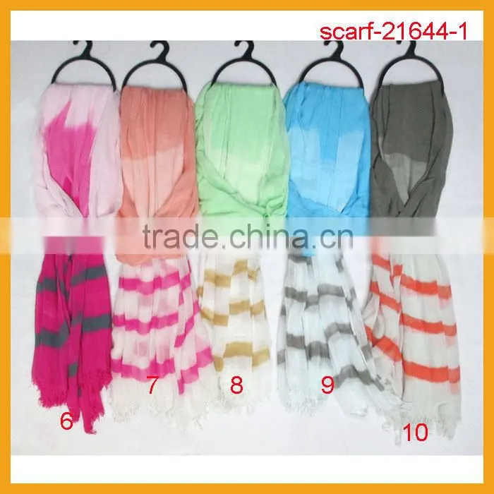 fashion long scarf, long stripe scarf wholesale,modal scarf