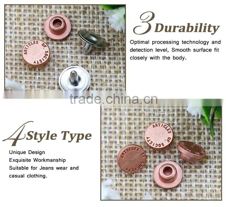 Round Head Rivet Metal Jeans Rivet for Fashion Clothes