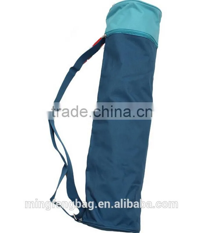 Custom High Quality Fasionable Tote and Shoulder Polyester Cylinder Mat Storage Bag Yoga Bag