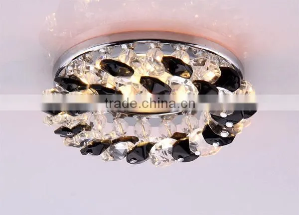 modern MR16 gu5.3 gu10 AB multi color crystal beads chrome iron base led spot light for indoor ceiling decoration