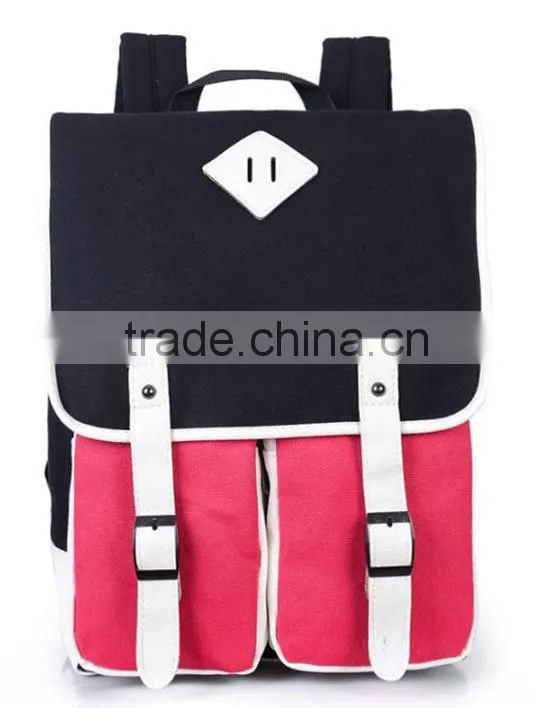 2015 New Fashion blue canvas backpacks wholesale