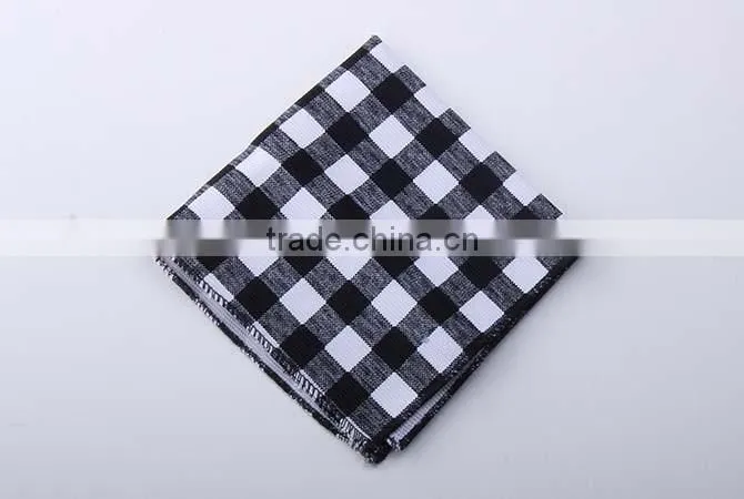 Small Handerchief 21*21cm,Grid 100% Cotton Handerchief