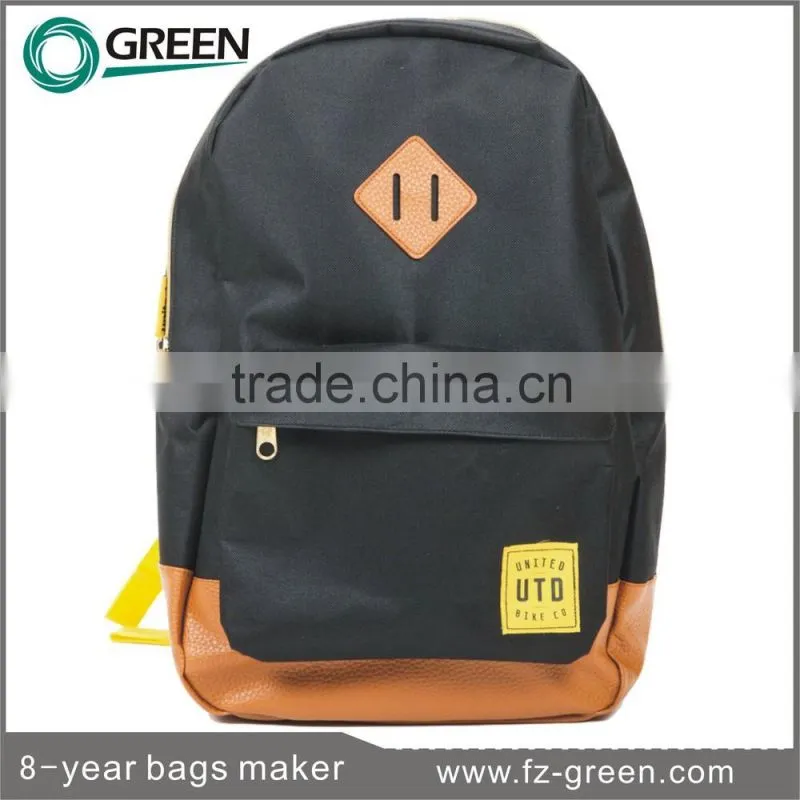 Polyester Material 2015 School backpack promotional man bag