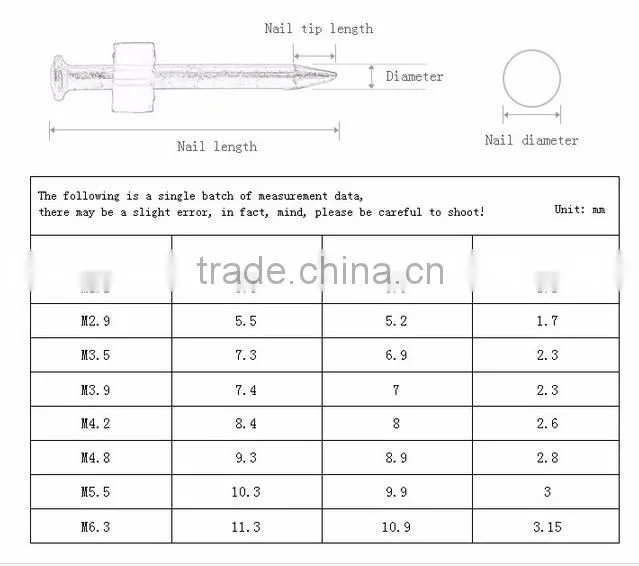 shooting nails/drive pin/nails factory
