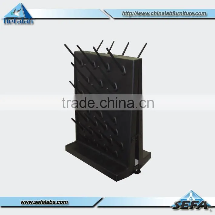 PP pegboard dry rack with detachable peg for laboratory use