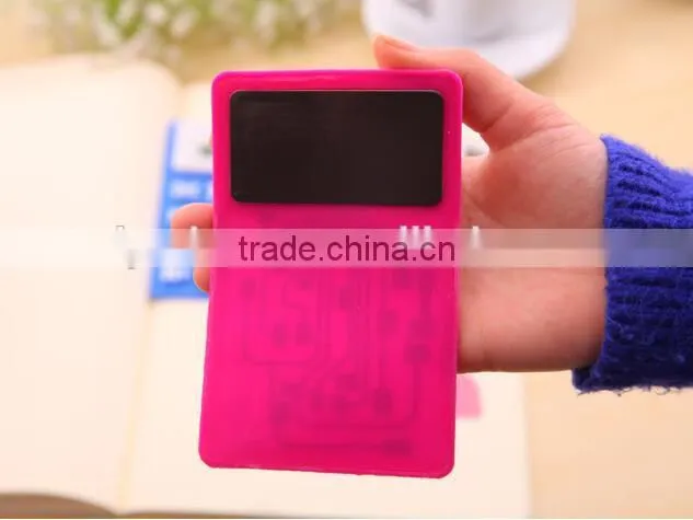 OEM Factory Solar Colorful Transparent Calculator/Solar silicone Calculator