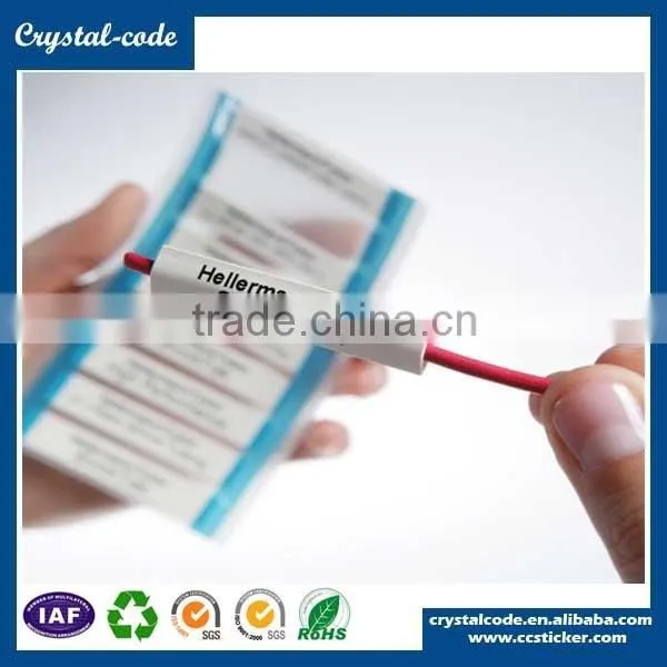 Eco-friendly vinyl tear proof factory price wrap wire label