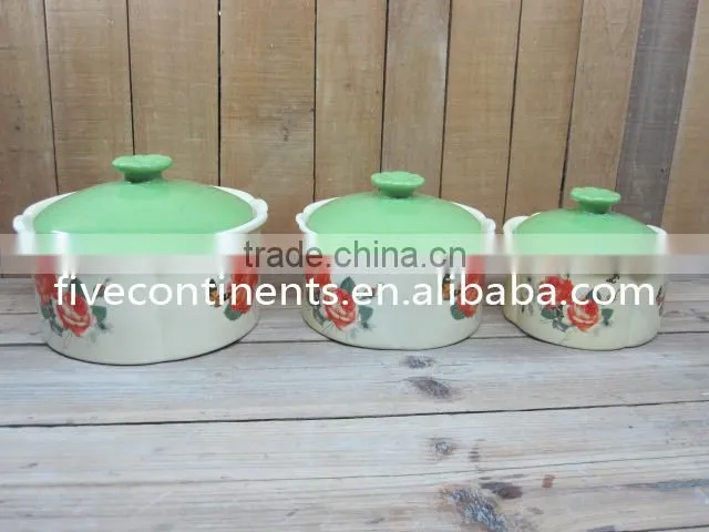 Ceramic Coffee/ Tea Mugs Set with Sugar Pot in Round Tray