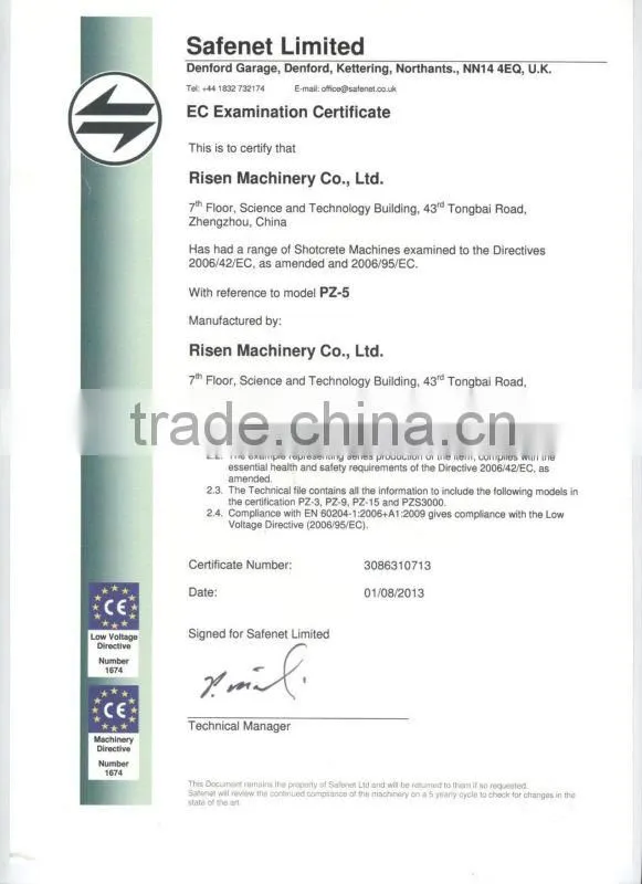 High Efficiency Spraying Concrete Machine