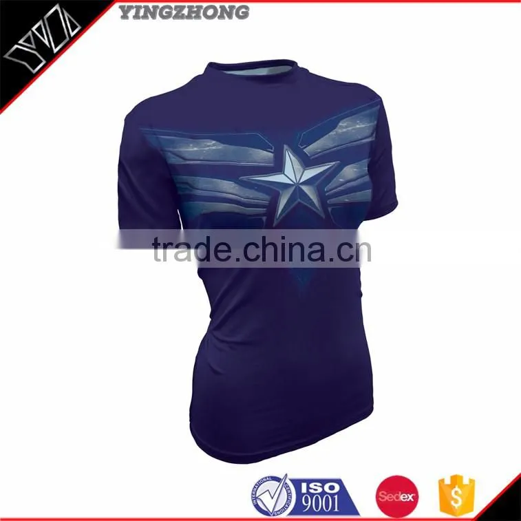 Avengers United States Captain Super Hero Clothing Apparel Men's Running Tights Spandex Slim 3D Printing t