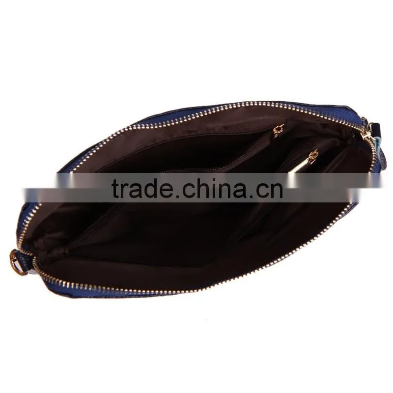 2015 Genuine Leather Women Bag Fashion Crossbody Shoulder Messenger Bags for Women With Crocodile Pattern Ladies Envelope Clutch