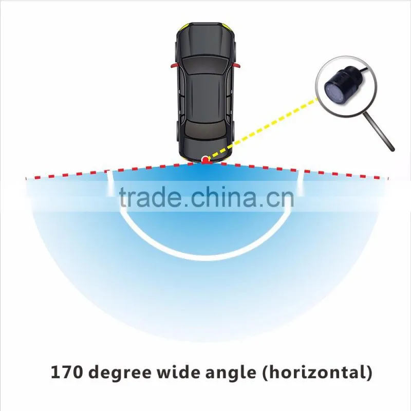 25mm Drilling LED Car Rear View Camera with Color CMOS 7070