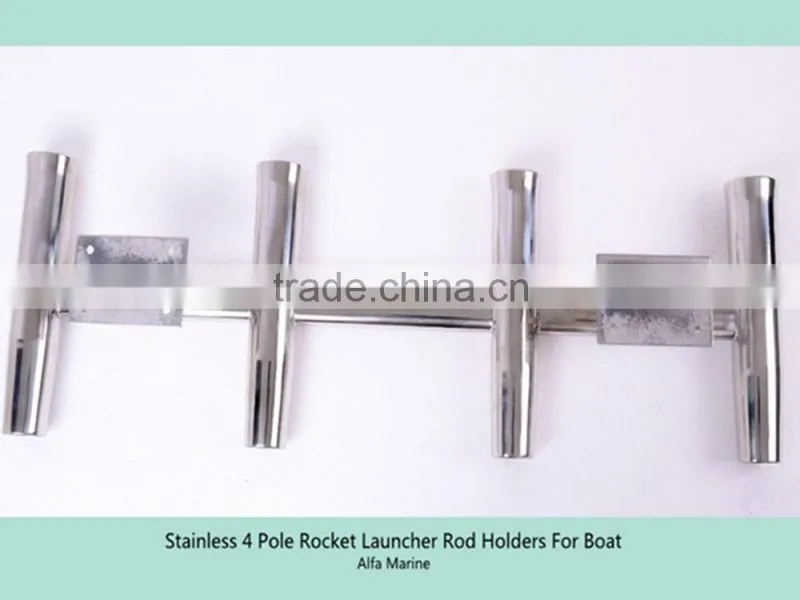 Stainless 4 Pole Rocket Launcher Rod Holders For Boat