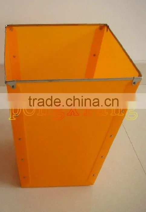 plastic trash can