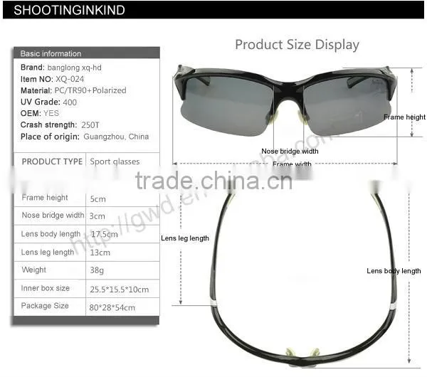 New Fashion UV400 Polarized Lens sports glasses