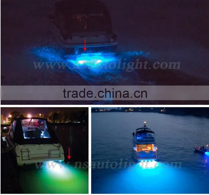 DC8-28V Multi Voltage 18W LED Boat Lights Waterproof IP68 Underwater Boat Light LED Yacht Light 5colors Fish Tanks Underwater Li