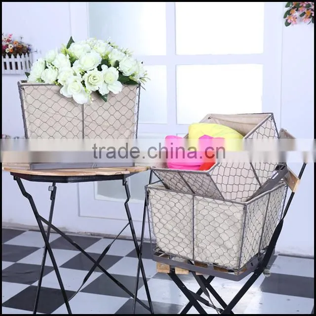 wholesale blue wire storage baskets
