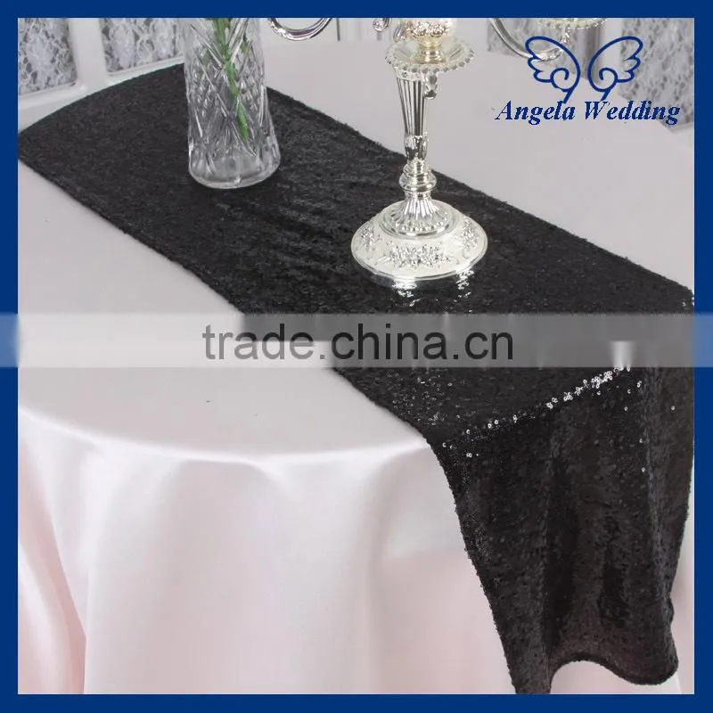 RU002E Popular cheap bead many colors available decorative white sequin table runner