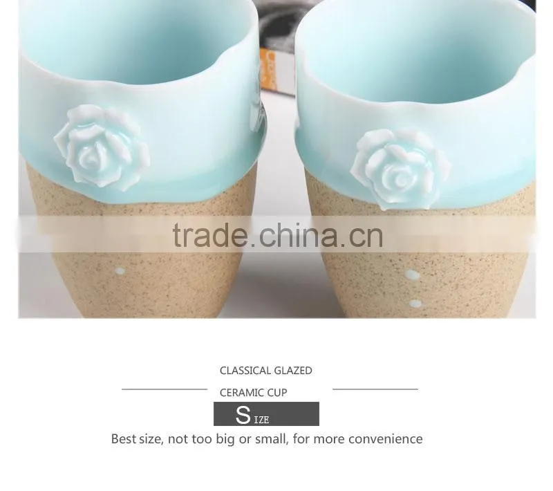 New product unusual blown and blue ceramic cups and mugs CC-C077