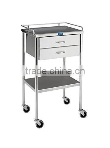 Stainless Steel Utility Table with Drawers and Wheels