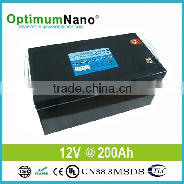 long lifecycle 12v 200ah li-ion battery for solar power system