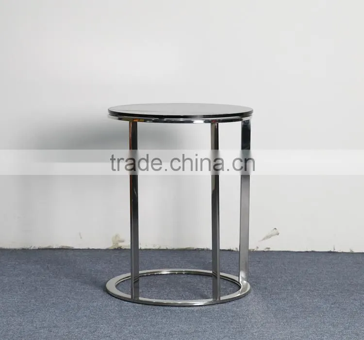 Wooden Top Steel Frame Coffee Table