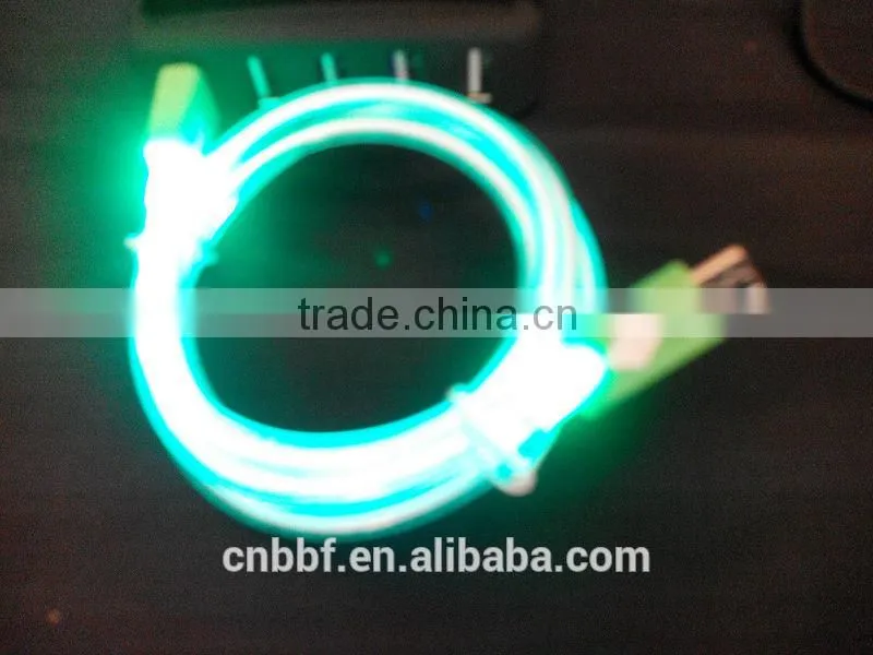 High Quality 1m led light Micro USB Data Cable Sync Charge Cord for Samsung