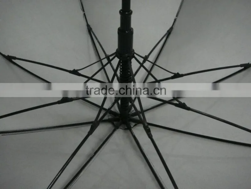 black automatic best promotional golf fiberglass umbrella with logo