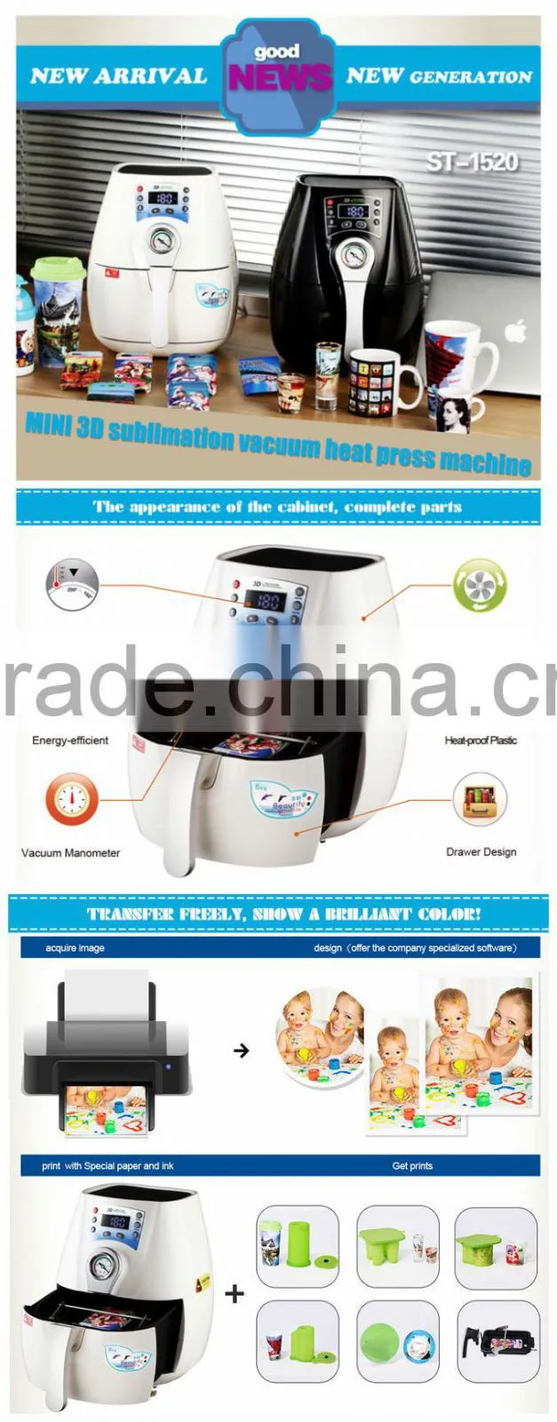 MINI 3D Vacuum Sublimation Machine for Phone case/Mugs Heat Transfer Printing Machine JG-m1