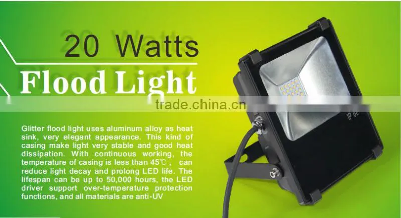 Outdoor IP66 led garden light 20w with CRI>80 PF>0.95 5 Years Warranty