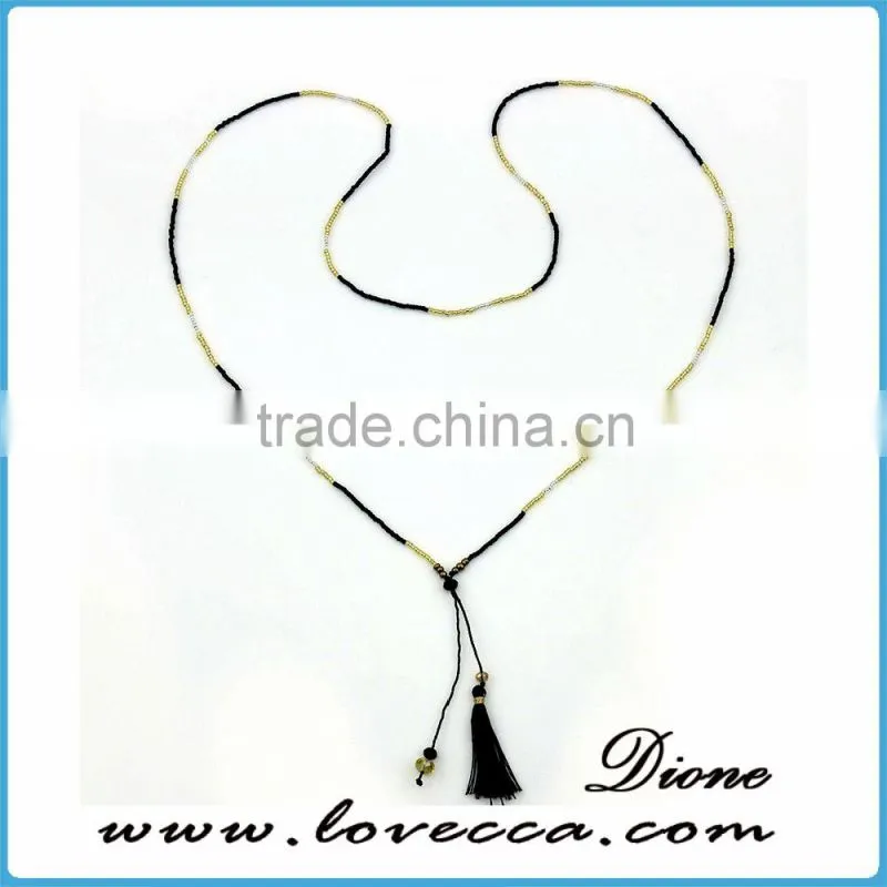 Personalized customized wholesale fashion yellow Tassel Pendant necklace