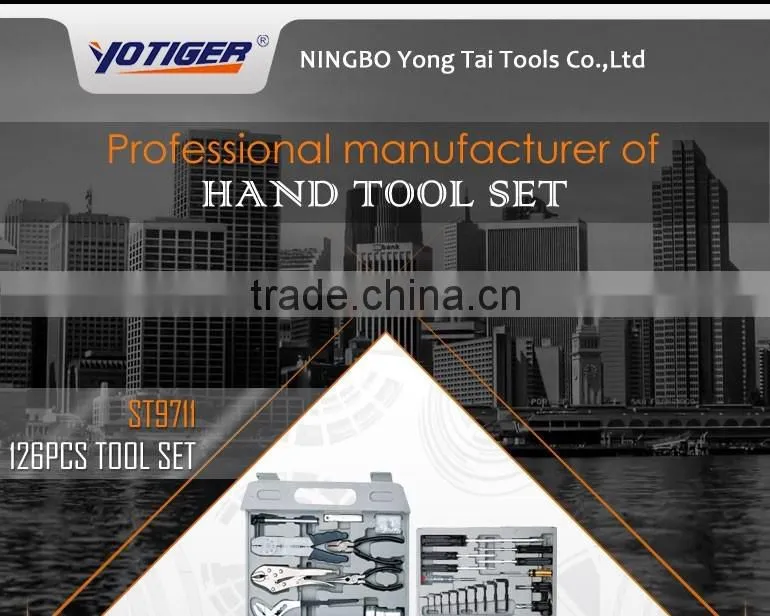 126pcs Professional Hand Tool Box Set Auto Equipments Rpair Tools