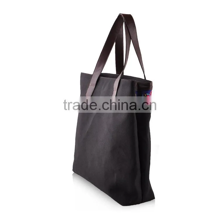 Luckybag Fancy Canvas Shopping hand bag wholesale women beautiful handbags,coloful lady shoulder bags