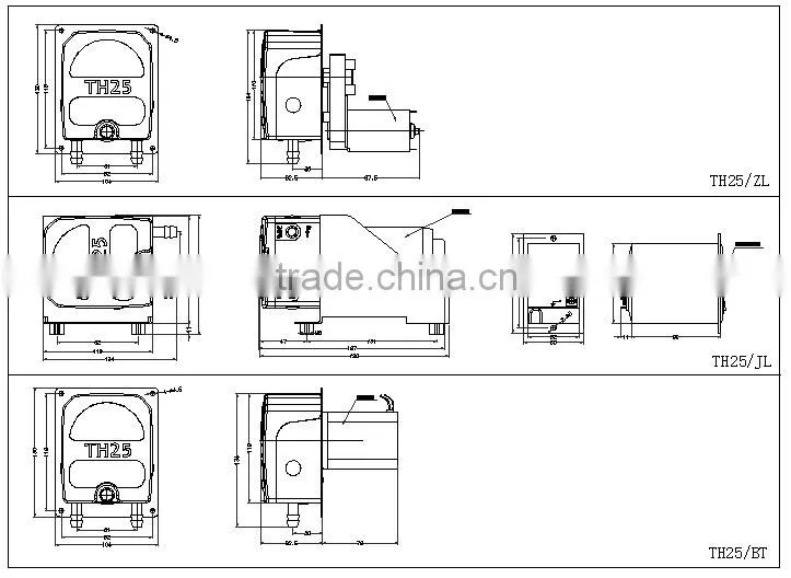 JIHPUMP Quick Install Panel Type OEM Peristaltic Pump of Flow Rate 3600ml/min