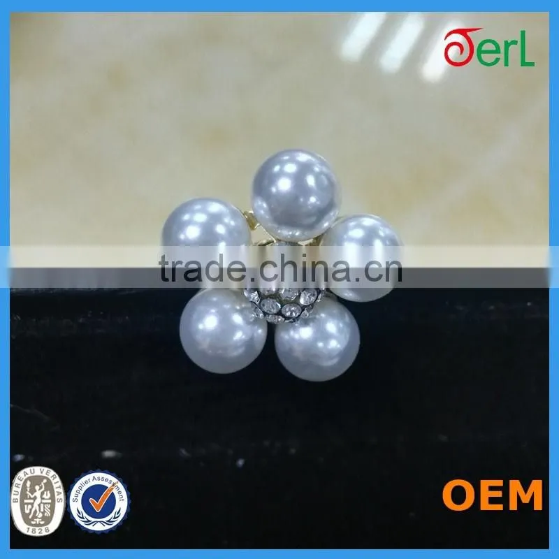 Wholesale Cheap metal fashion rhinestone buttons/pearl rhinestone buttons