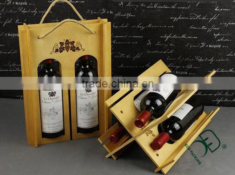 2015 New product! Unique Not closed Multi function wooden wine box