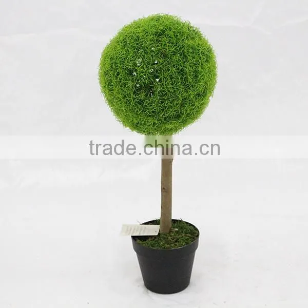 wholesale big artificial green grass ball bonsai for house decoration