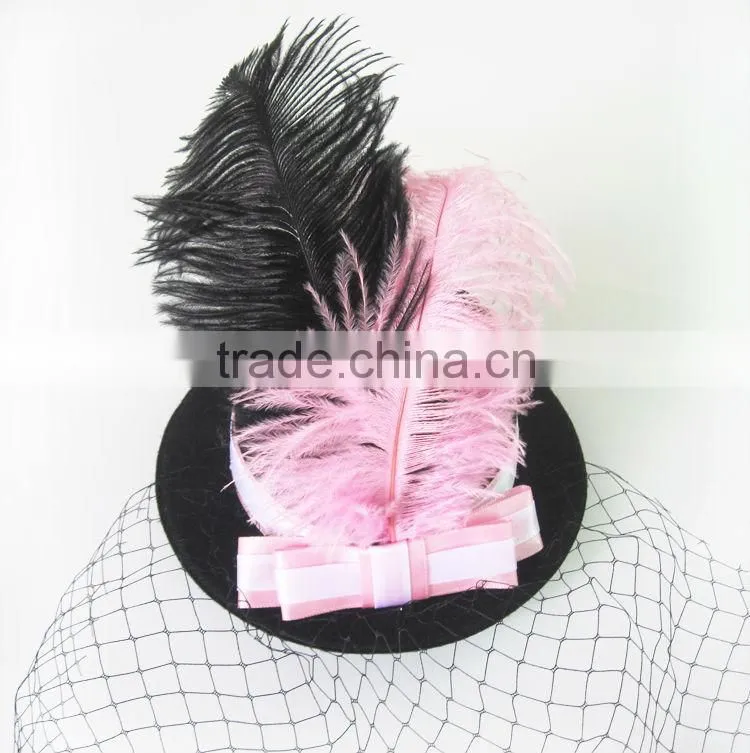 MYLOVE big feather ladies hat styles Cocktail hat MLXM028
