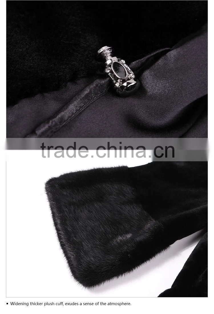 Discout winter long 100% real mink women fur coat for sale