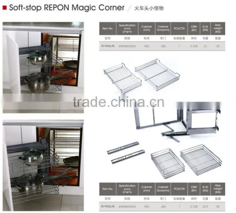 2016 Sales Promotion Kitchen cabinet pull-out dish basket