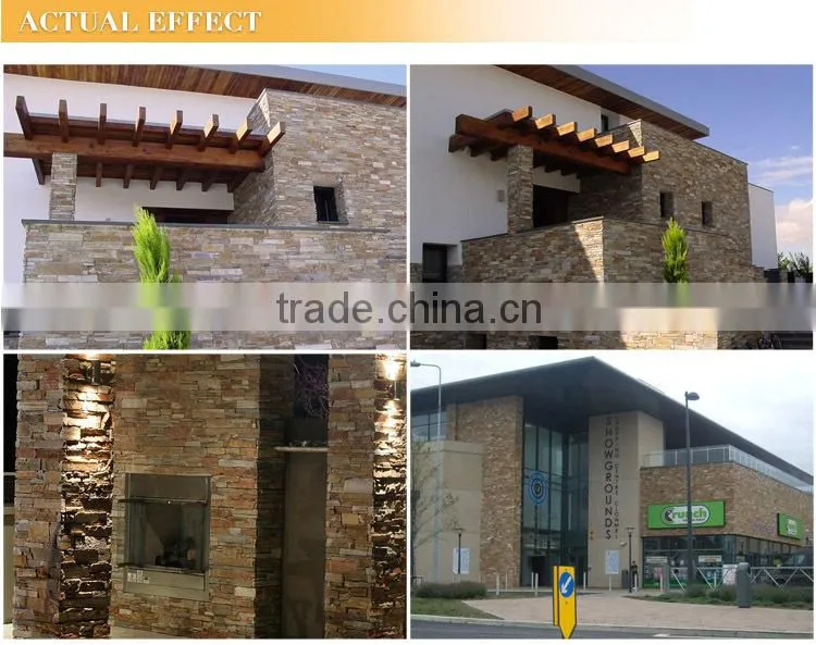 Natural Golden Slate Stone Wall Cladding Decoration