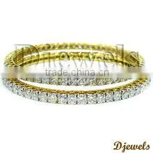 Diamond Gold Bangles, Indian Diamond Gold Bangles, Diamond Jewelry