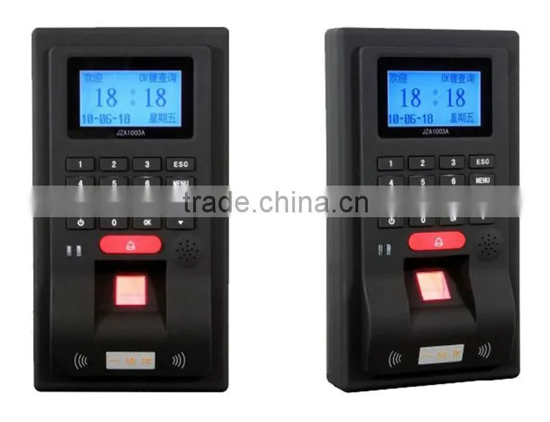 Access control & time attendance with golden and black colors biometric time attendance device with tcp