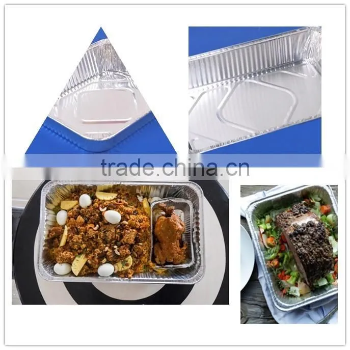 Disposable rectangle aluminium foil baking pan,/oblong aluminium food pan