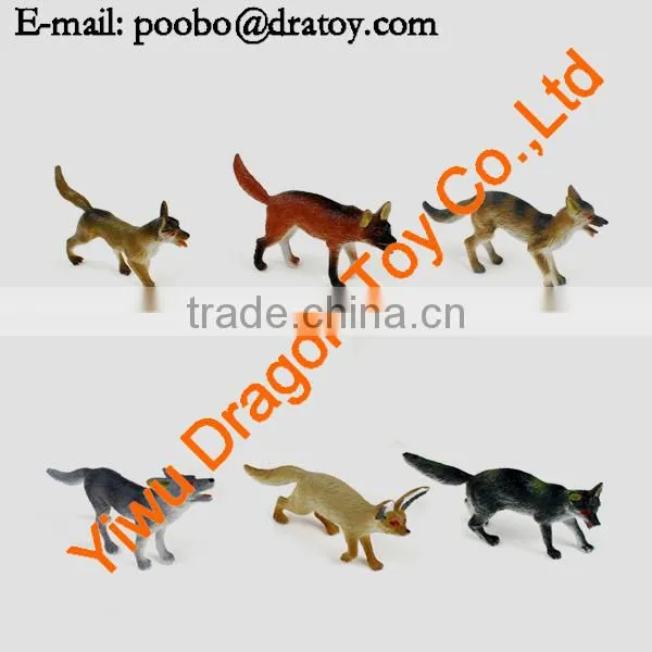 A variety of wild animals figurines