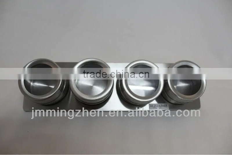 magnet spice set with stand,stainless steel spice set