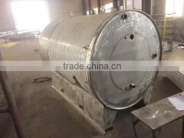 Storage horizontal stainless steel tank