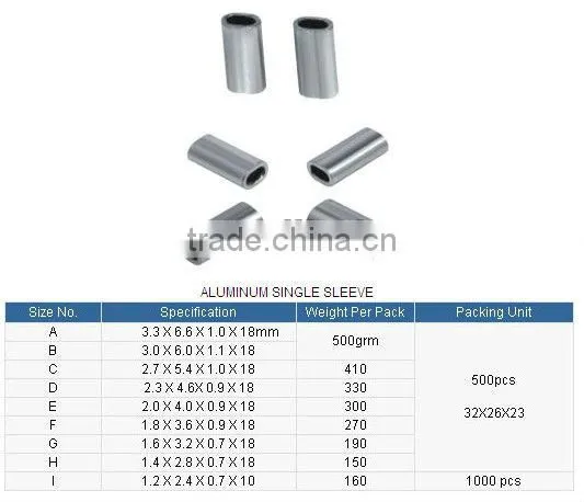 DIN3093 Aluminum Sleeve For Fasten Wire Rope